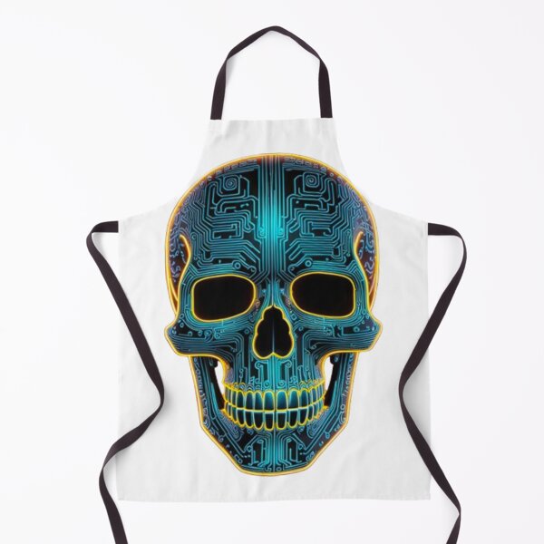 Item preview, neon circuit skull designed and sold by Highpinch.