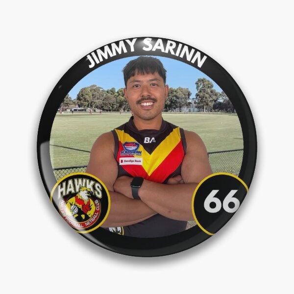Item preview, Player Badge - #66 - Jimmy Sarinn designed and sold by HallamHawks.