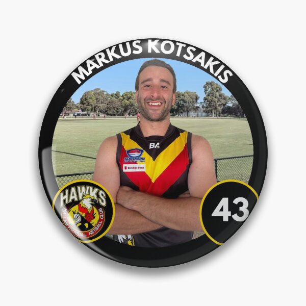 Item preview, Player Badge - #43 - Markus Kotsakis designed and sold by HallamHawks.