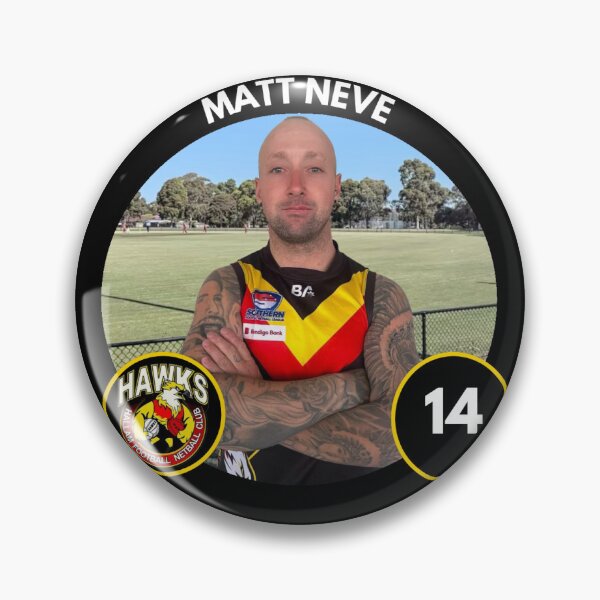 Item preview, Player Badge - #14 - Matt Neve designed and sold by HallamHawks.
