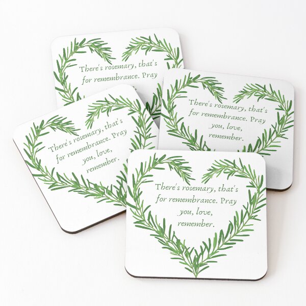 Item preview, "There's rosemary, that's for remembrance. Pray you, love, remember." - Ophelia designed and sold by AngelicAdornments.