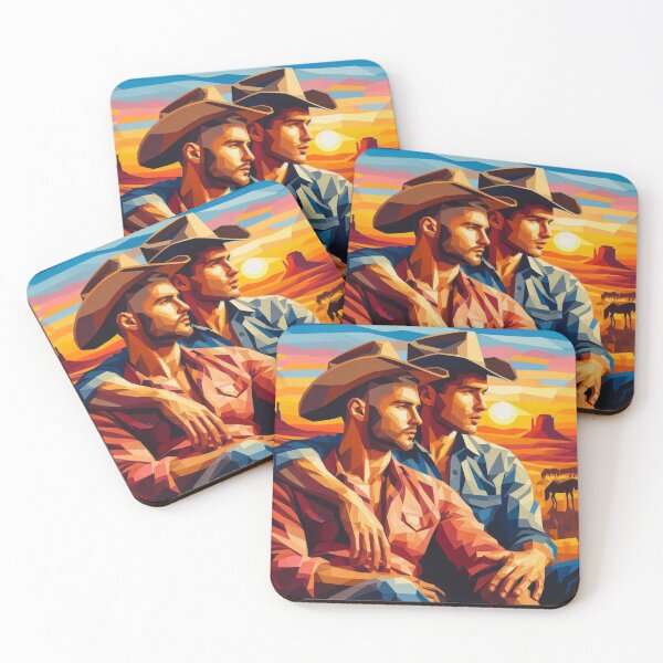 Item preview, Cubist Gay San Francisco Leather Cowboy Gay Pride Graphic Design designed and sold by ItsAKinkThing.