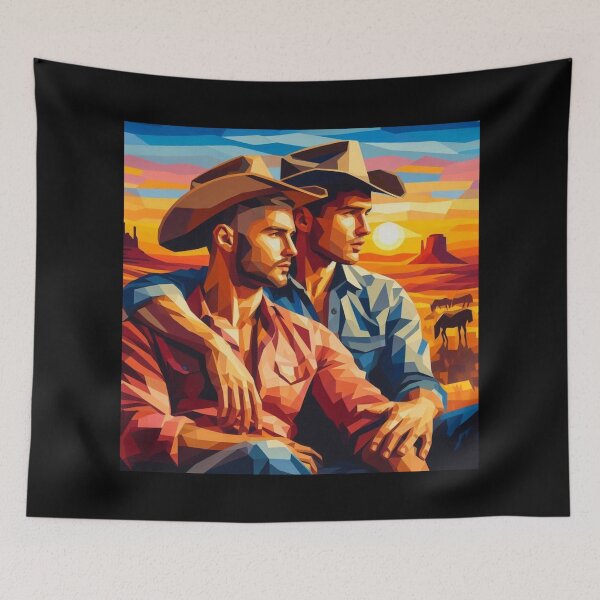 Item preview, Cubist Gay San Francisco Leather Cowboy Gay Pride Graphic Design designed and sold by ItsAKinkThing.