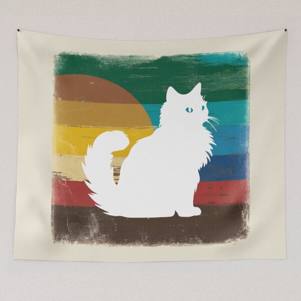 Item preview, Ragdoll Cat Vintage Sunset Silhouette | Retro Ragdoll Cat Lover Gift designed and sold by Fredster1966.