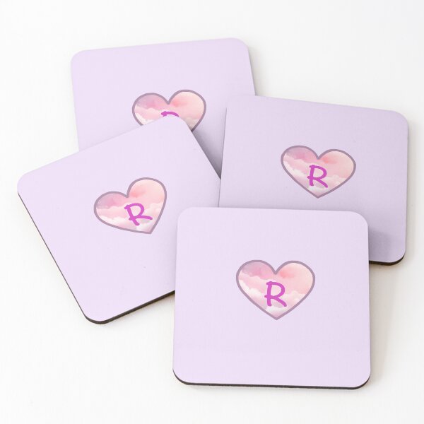 Item preview, Heart Pink Clouds “R” designed and sold by CEvansArt.