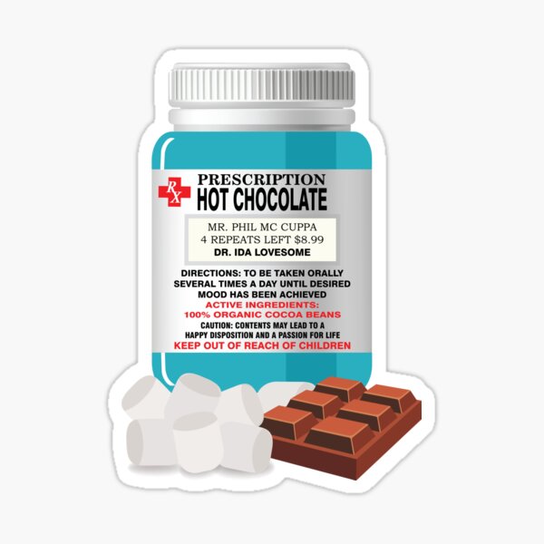 Item preview, Prescription hot chocolate - BLUE designed and sold by JazzyFX.