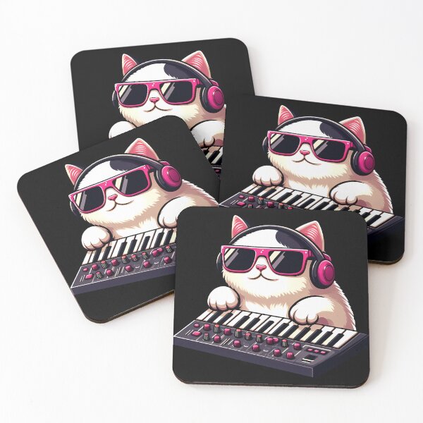 Item preview, Cat Synthesizer designed and sold by Funny Vintage Stickers And T-Shirts.