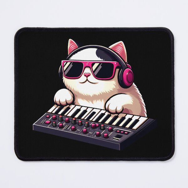 Item preview, Cat Synthesizer designed and sold by Funny Vintage Stickers And T-Shirts.