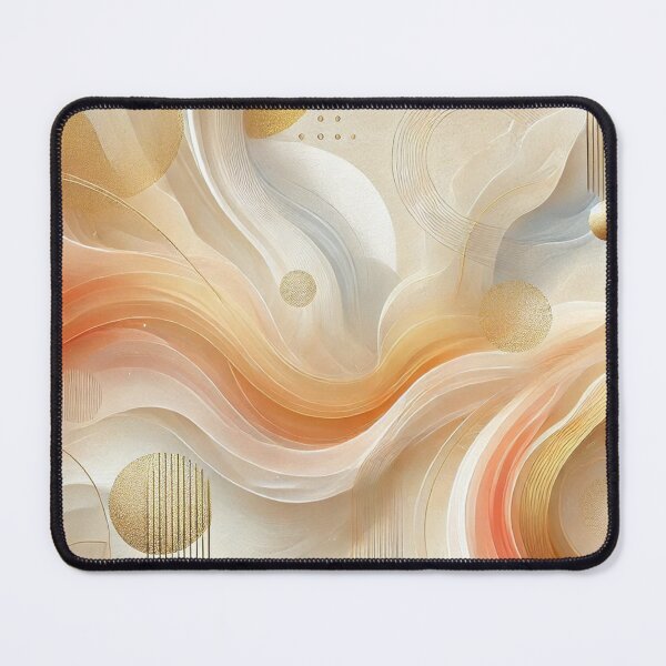 Item preview, Sunset Rhythm – Abstract Orange Cream & Gold Flow Art designed and sold by LilMessyKitchen.