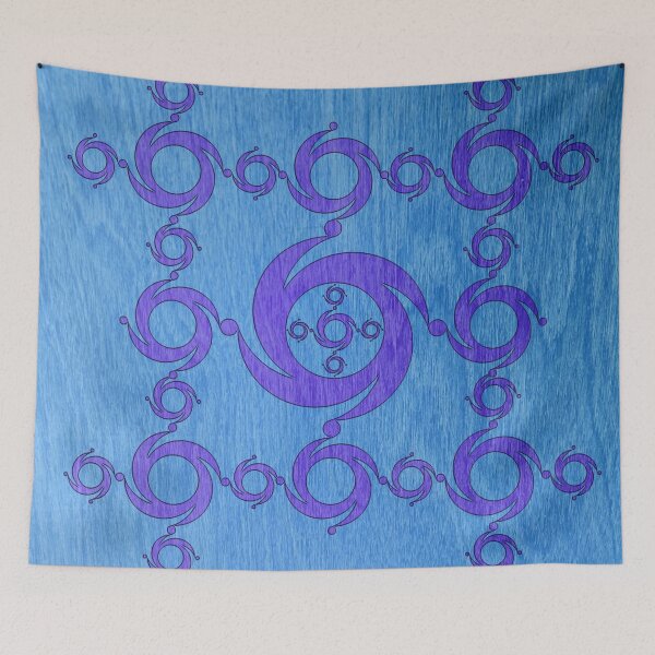 Item preview, Remolinos de madera (azul) designed and sold by DadMakes.