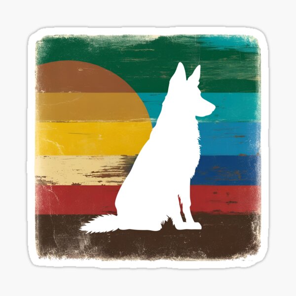 Item preview, German Shepherd Retro Sunset Silhouette | Vintage GSD Dog Lover Gift designed and sold by Fredster1966.