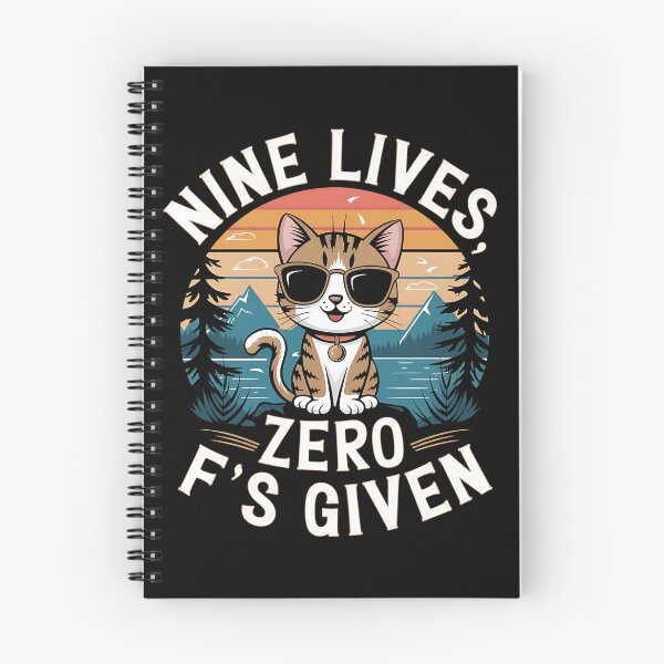 Item preview, Nine Lives Zero F's Given – Bold & Funny Cat Lover Quote designed and sold by Evolved Ape.