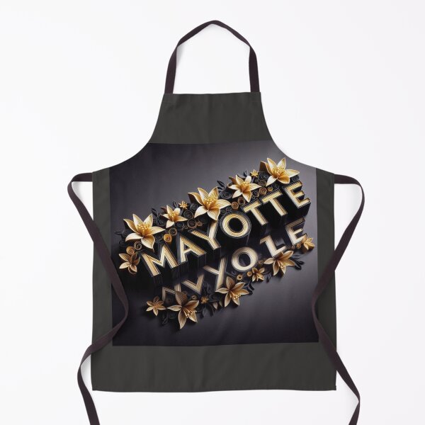 Item preview, Mayotte in black and gold with ylang ylang flowers designed and sold by FoxinhoSoumaila.
