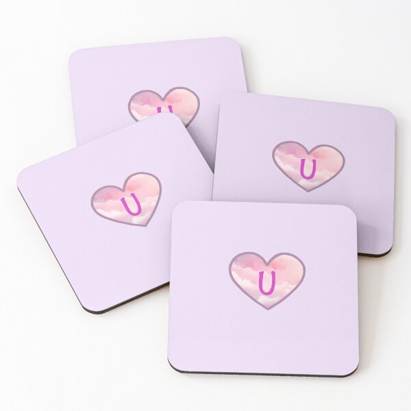 Item preview, Heart Pink Clouds “U” designed and sold by CEvansArt.