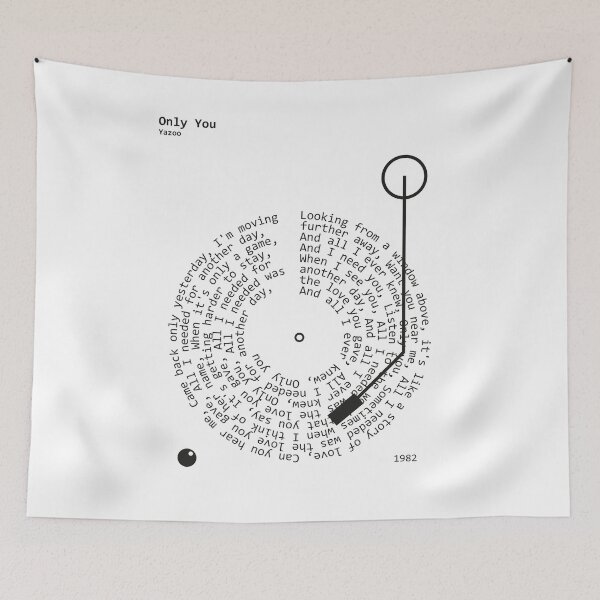 Item preview, Only You, Yazoo - Lyrics Poster designed and sold by MancBusyBee.