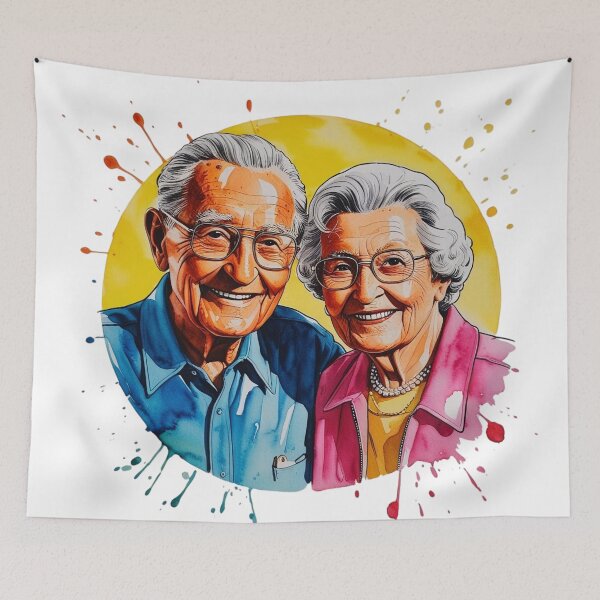 Item preview, Eternal Bond ? | Old Couple in Love Watercolor Art designed and sold by RvinJo8.