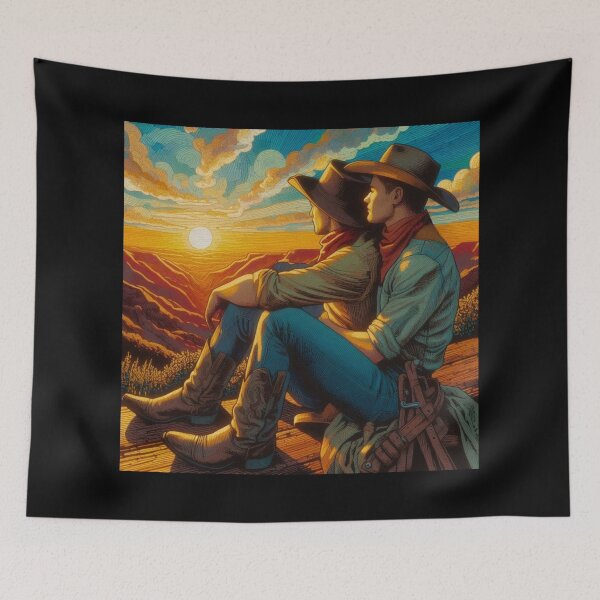 Item preview, Pointillism 1940s Gay San Francisco Cool Cowboys Gay Pride Graphic Design designed and sold by ItsAKinkThing.