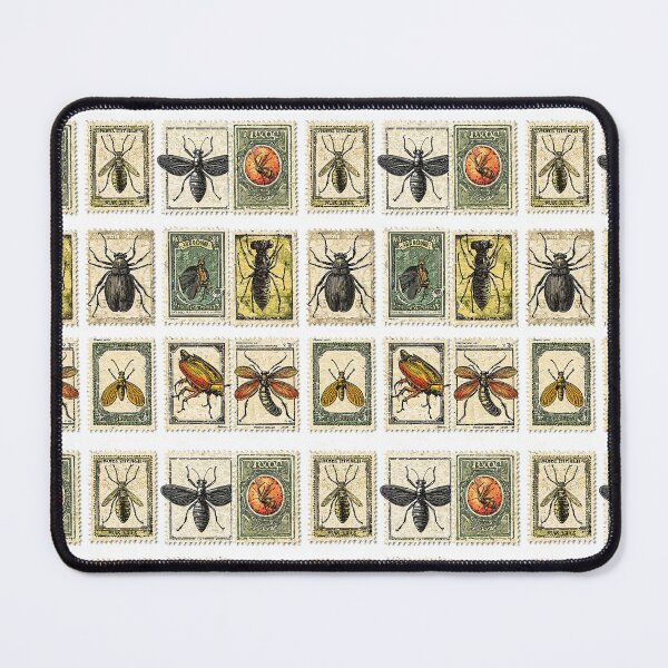 Item preview, Detailed bug artwork in vintage stamp collection style designed and sold by Piotrek0001.