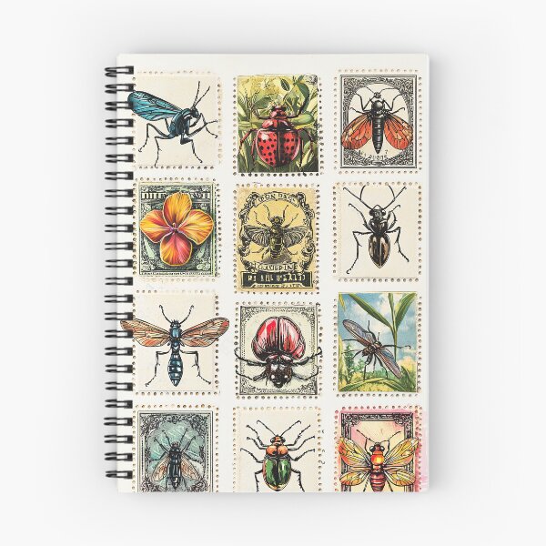 Item preview, Retro bugs within engraved decorative stamp borders designed and sold by Piotrek0001.