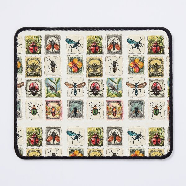 Item preview, Retro bugs within engraved decorative stamp borders designed and sold by Piotrek0001.