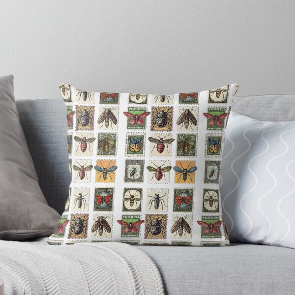 Item preview, Decorative insect artwork featuring antique stamp details designed and sold by Piotrek0001.