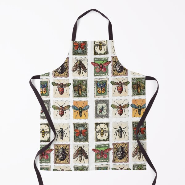 Item preview, Decorative insect artwork featuring antique stamp details designed and sold by Piotrek0001.