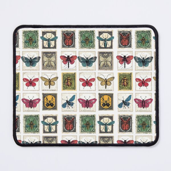Item preview, Naturalistic bugs framed in retro postal patterns designed and sold by Piotrek0001.