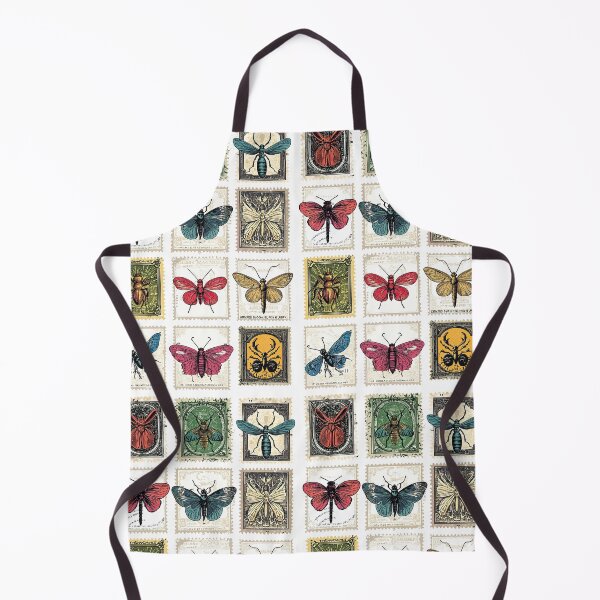 Item preview, Naturalistic bugs framed in retro postal patterns designed and sold by Piotrek0001.