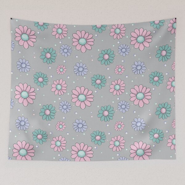Artikelvorschau, Pastel Flowers Seamless Design entworfen und verkauft von SylvieVibes.
