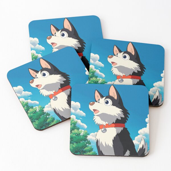 Item preview, Curious Anime Husky Pup – Adorable Forest Companion designed and sold by SuperNovaDesigns.