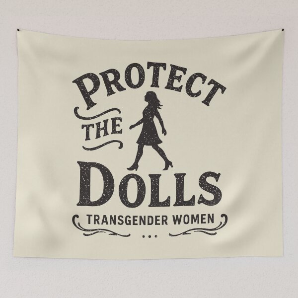Item preview, Protect The Dolls Transgender Women Silhouette Art designed and sold by zzz888.