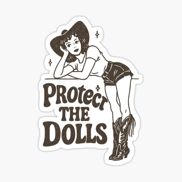 Item preview, Vintage Cowgirl Protect The Dolls designed and sold by zzz888.