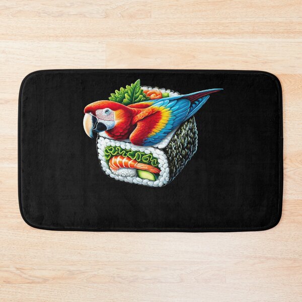 Item preview, Funny Sushi Scarlet Macaw Parrot Lover Birding designed and sold by Kimberley King Art  King Art.