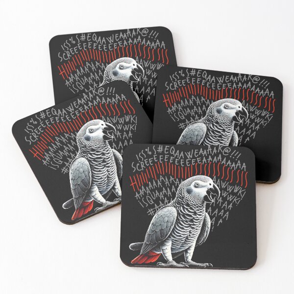 Item preview, Funny Angry African Grey Parrot Lover Birding designed and sold by Kimberley King Art  King Art.