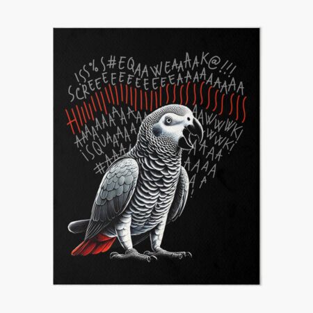 Item preview, Funny Angry African Grey Parrot Lover Birding designed and sold by Kimberley King Art  King Art.
