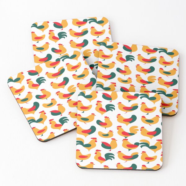 Item preview, Abstract Rooster and Hen Pattern designed and sold by Sadanova.