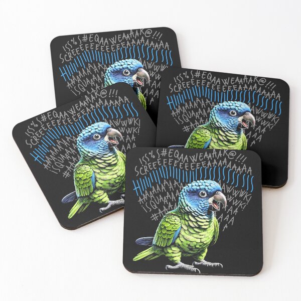 Item preview, Funny Angry Blue Crowned Conure Parrot Lover Birding designed and sold by Kimberley King Art  King Art.