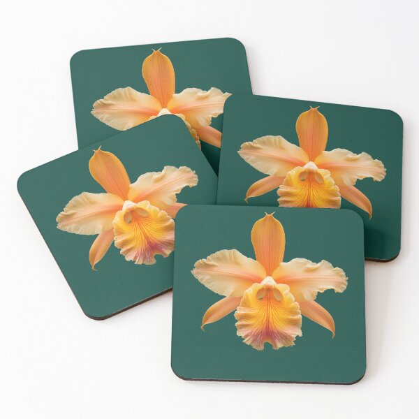 Item preview, Orange Cattleya orchid designed and sold by FluffyGallery.