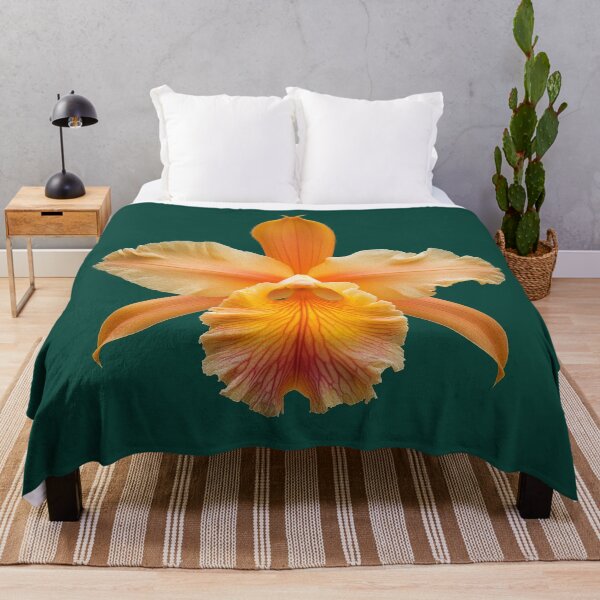 Item preview, Orange Cattleya orchid designed and sold by FluffyGallery.