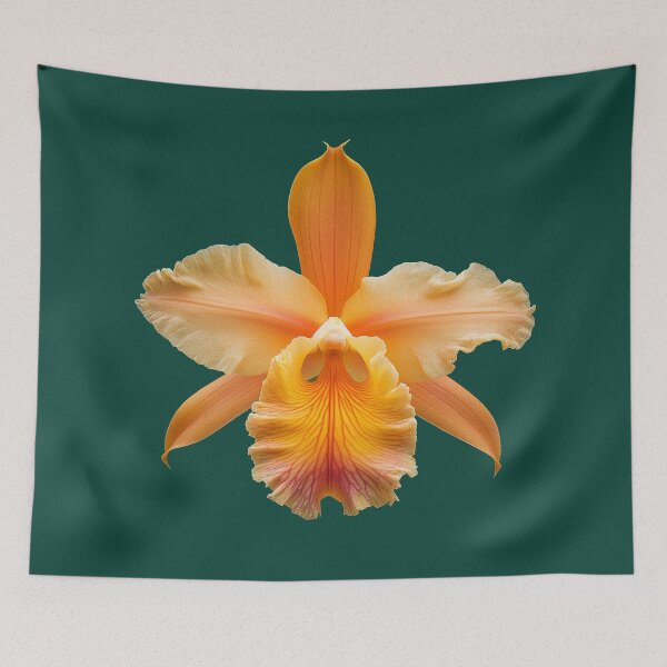 Item preview, Orange Cattleya orchid designed and sold by FluffyGallery.