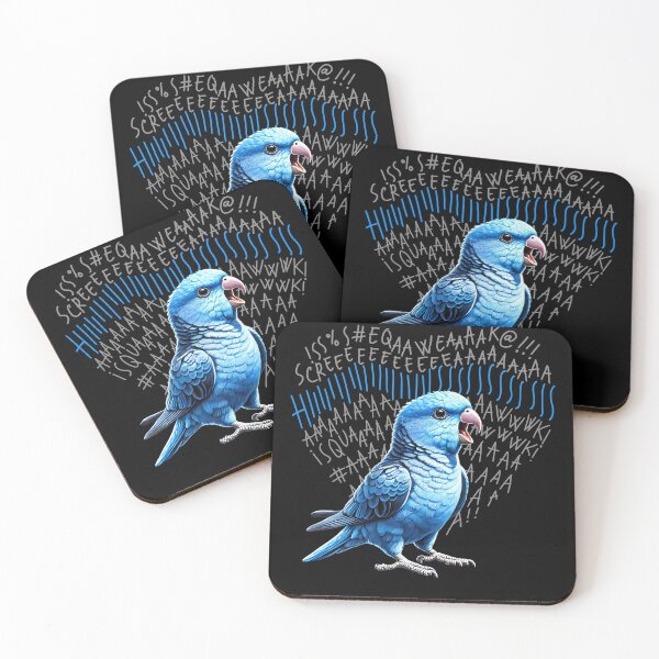 Item preview, Funny Angry Blue Parrotlet Parrot Lover Birding designed and sold by Kimberley King Art  King Art.