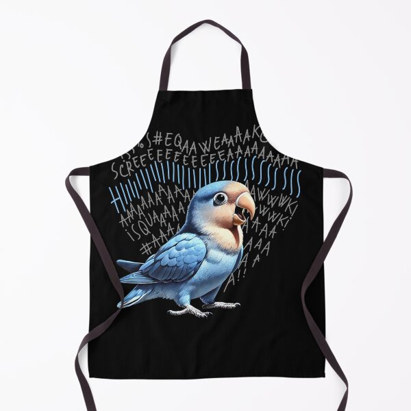 Item preview, Funny Angry Blue Peach-Faced Lovebird Parrot Lover Birding designed and sold by Kimberley King Art  King Art.
