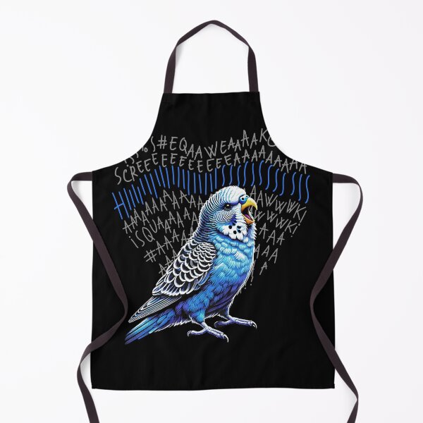 Item preview, Funny Angry Budgerigar Blue Parakeet Parrot Lover Birding designed and sold by Kimberley King Art King Art.
