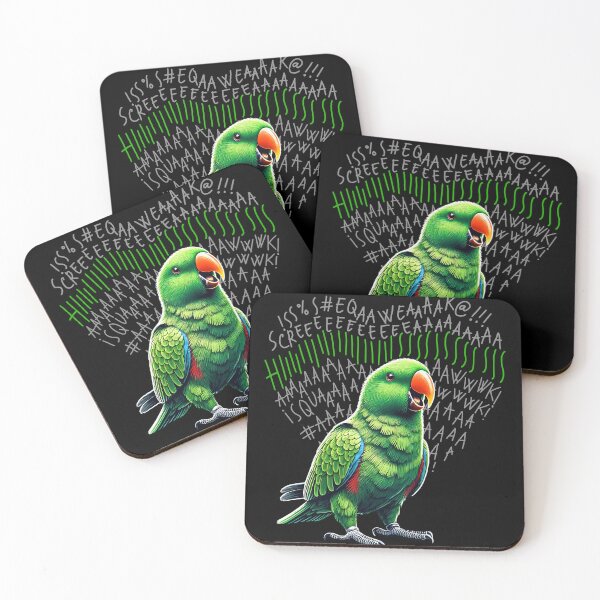 Item preview, Funny Angry Green Eclectus Parrot Lover Birding designed and sold by Kimberley King Art  King Art.