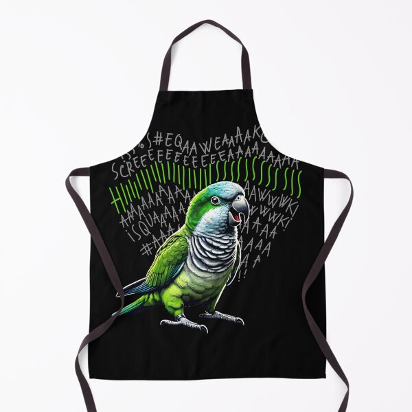 Item preview, Funny Angry Green Monk Parrot Lover Birding designed and sold by Kimberley King Art  King Art.