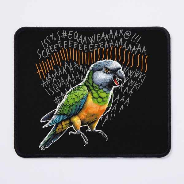Item preview, Funny Angry Green Senegal Parrot Lover Birding designed and sold by Kimberley King Art  King Art.