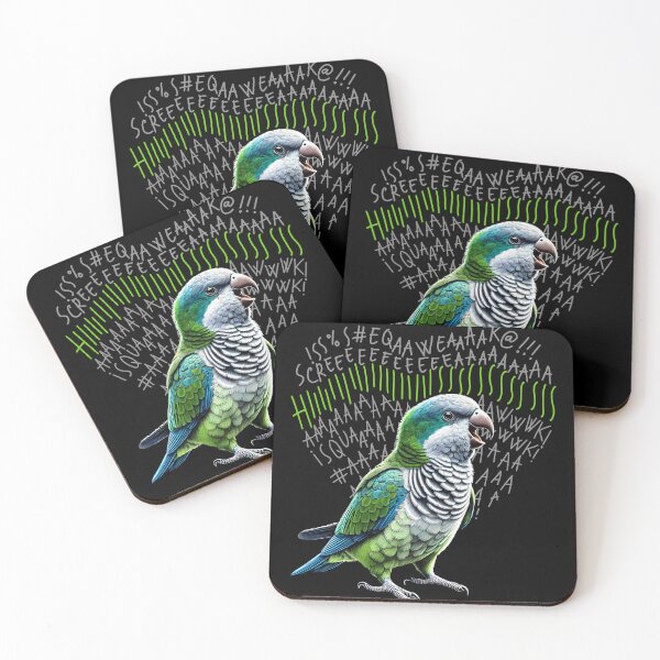 Item preview, Funny Angry Quaker Parrot Lover Birding designed and sold by Kimberley King Art  King Art.