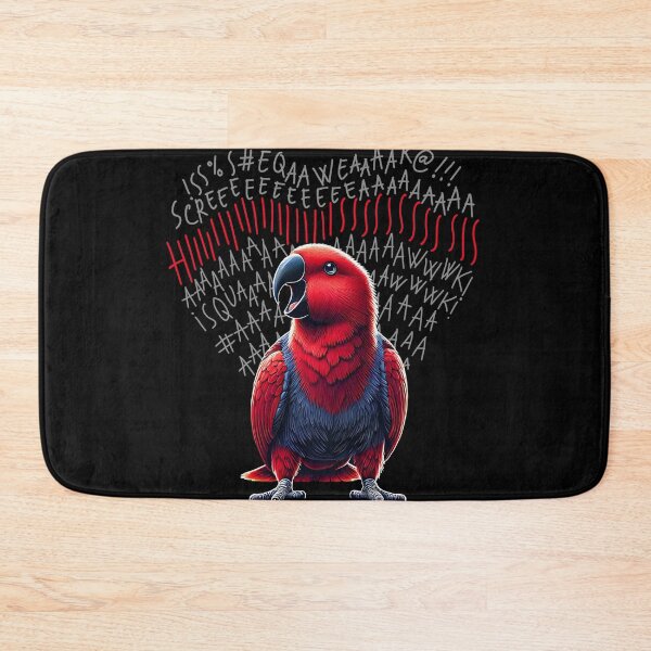 Item preview, Funny Angry Red Eclectus Parrot Lover Birding designed and sold by Kimberley King Art  King Art.