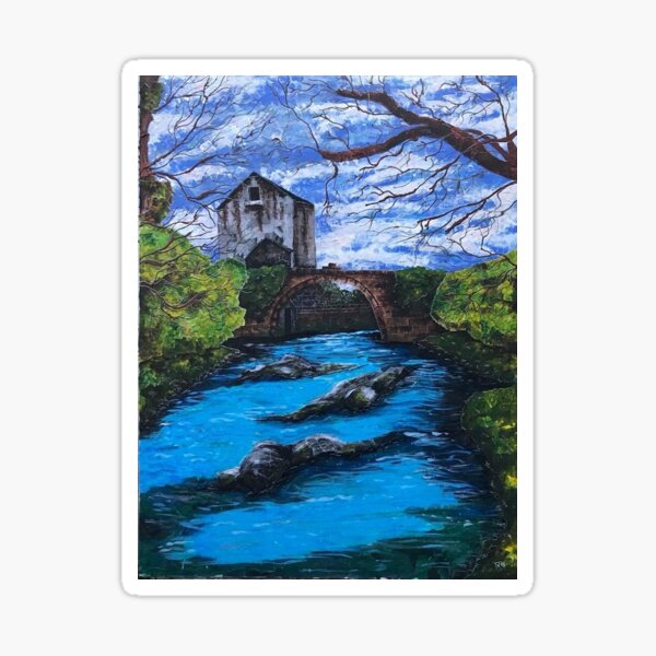 Item preview, Welsh Watermill - Painting designed and sold by Tjones01.