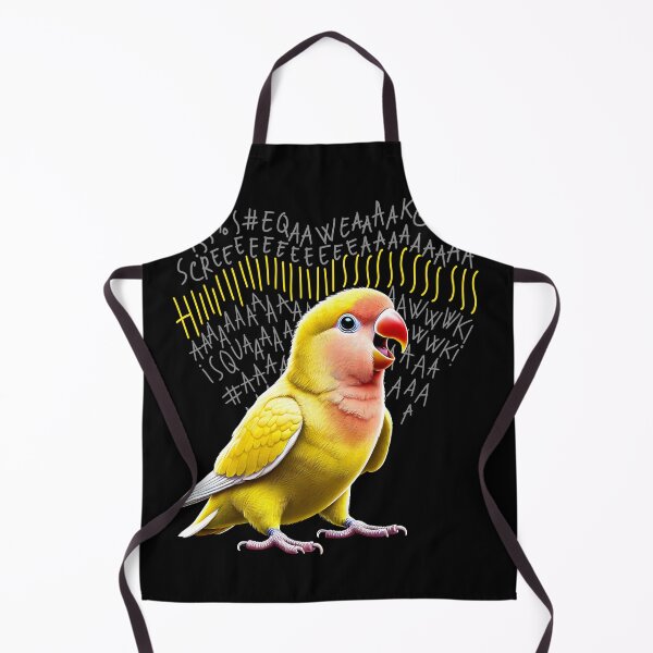 Item preview, Funny Angry Rosy-Faced Yellow Lovebird Parrot Lover Birding designed and sold by Kimberley King Art  King Art.